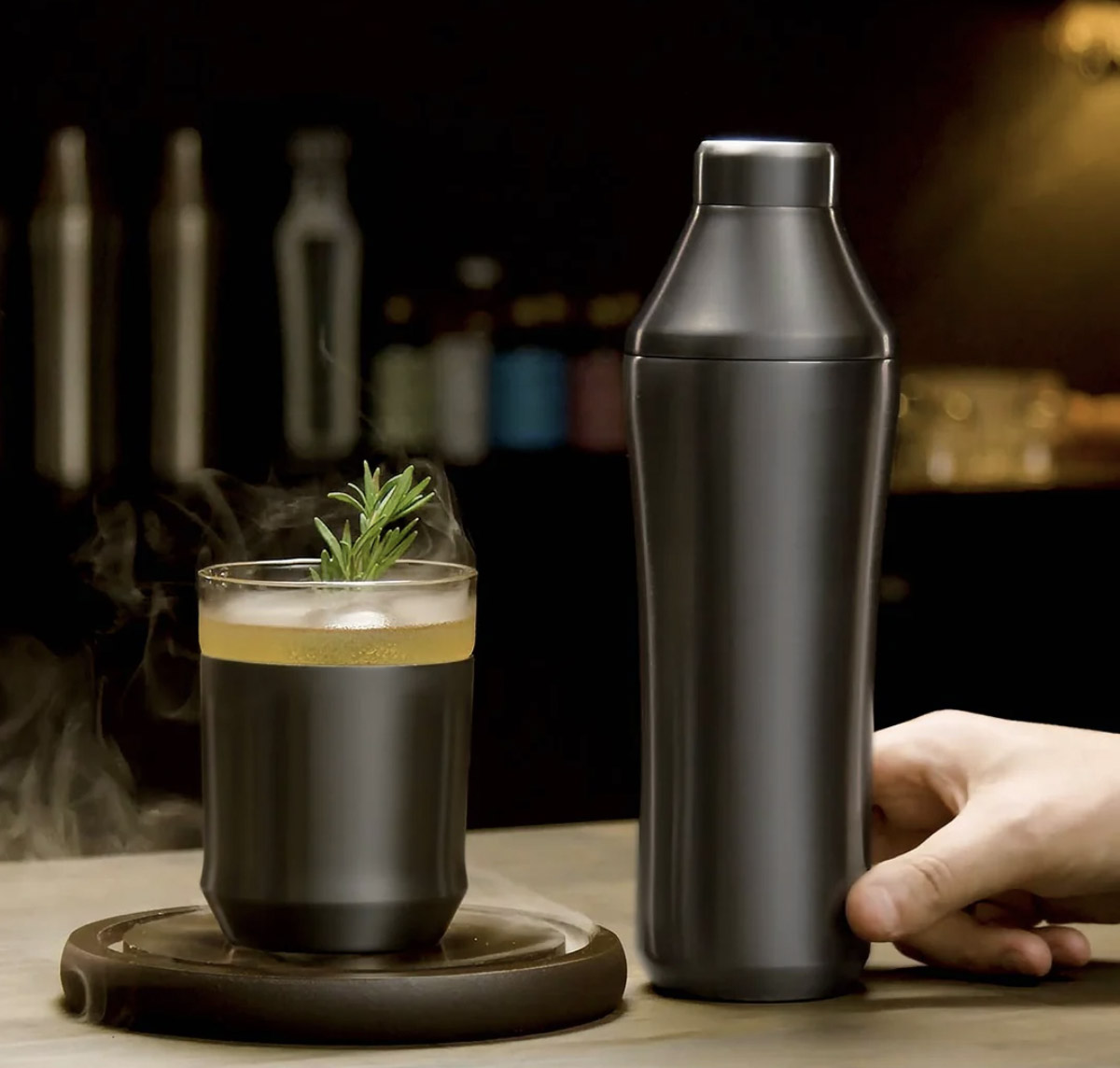 Elevated Craft Hybrid Cocktail Shaker, Stainless Steel, Leak-Proof